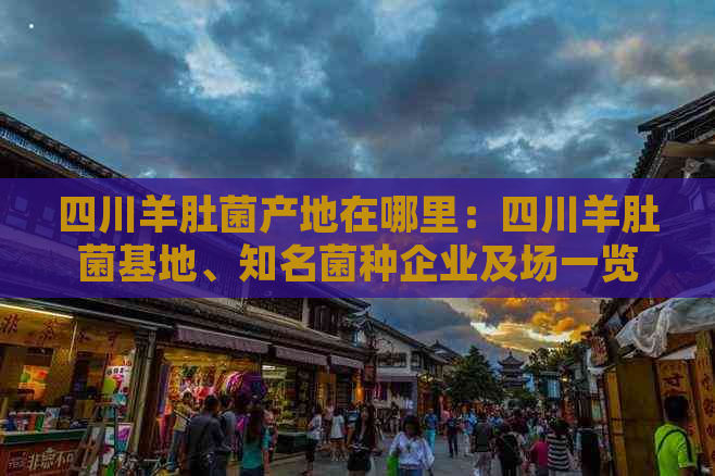 四川羊肚菌产地在哪里：四川羊肚菌基地、知名菌种企业及场一览