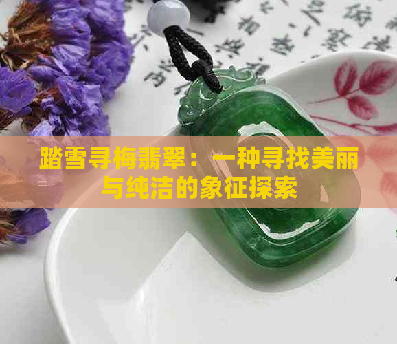 踏雪寻梅翡翠：一种寻找美丽与纯洁的象征探索