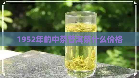 1952年的中茶普洱茶什么价格