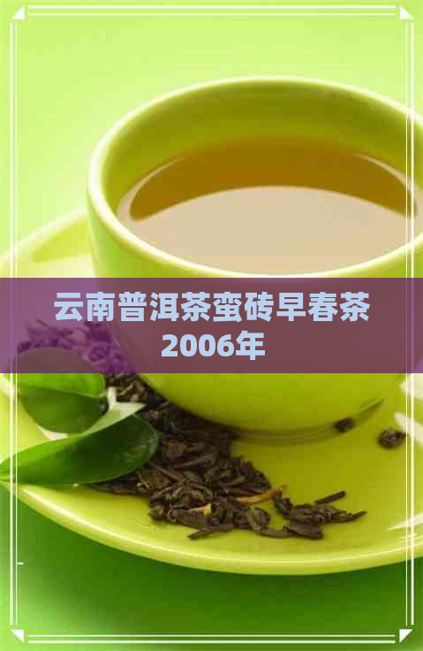 云南普洱茶蛮砖早春茶2006年