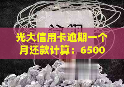 光大信用卡逾期一个月还款计算：6500元的罚息和滞纳金是多少？