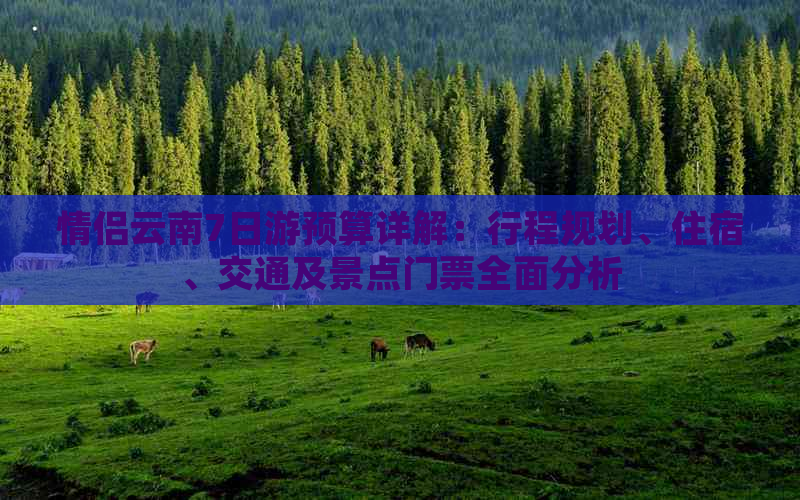 情侣云南7日游预算详解：行程规划、住宿、交通及景点门票全面分析