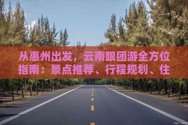 从惠州出发，云南跟团游全方位指南：景点推荐、行程规划、住宿与交通全解析