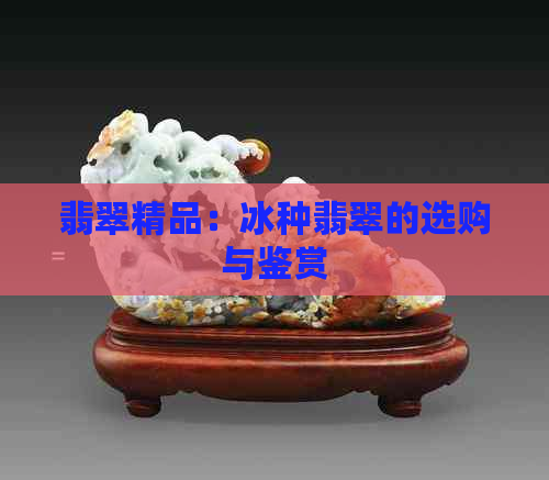 翡翠精品：冰种翡翠的选购与鉴赏