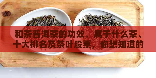 和茶普洱茶的功效、属于什么茶、十大排名及茶叶股票，你想知道的都在这里！