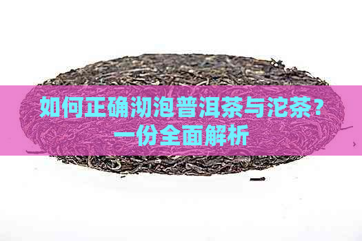 如何正确沏泡普洱茶与沱茶？一份全面解析