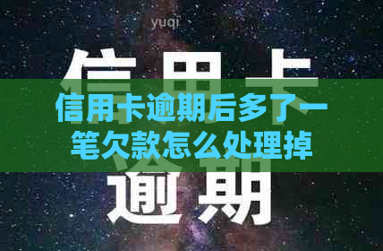 信用卡逾期后多了一笔欠款怎么处理掉