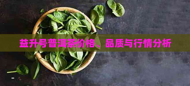 益升号普洱茶价格、品质与行情分析