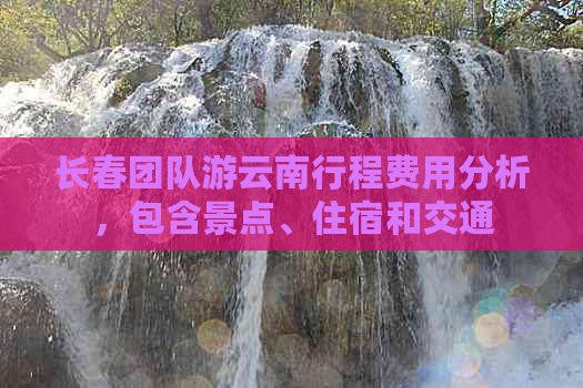 长春团队游云南行程费用分析，包含景点、住宿和交通