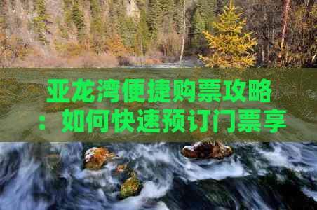 亚龙湾便捷购票攻略：如何快速预订门票享受热带海滨风光