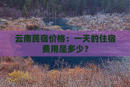 云南民宿价格：一天的住宿费用是多少？