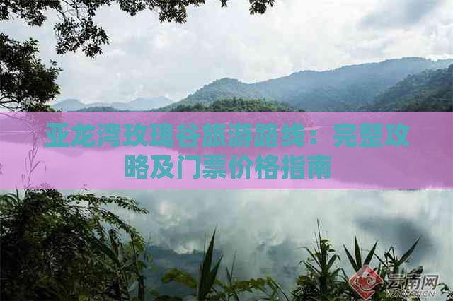 亚龙湾玫瑰谷旅游路线：完整攻略及门票价格指南