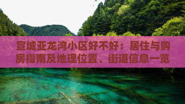 宣城亚龙湾小区好不好：居住与购房指南及地理位置、街道信息一览