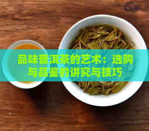 品味普洱茶的艺术：选购与品鉴的讲究与技巧