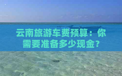 云南旅游车费预算：你需要准备多少现金？