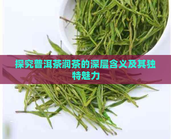 探究普洱茶润茶的深层含义及其独特魅力