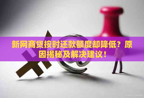 新网商贷按时还款额度却降低？原因揭秘及解决建议！