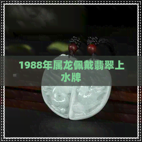 1988年属龙佩戴翡翠上水牌