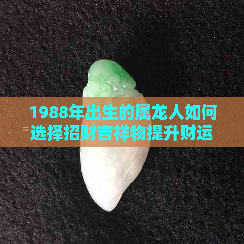 1988年出生的属龙人如何选择招财吉祥物提升财运？