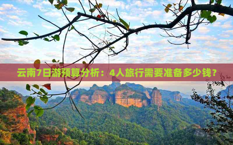 云南7日游预算分析：4人旅行需要准备多少钱？