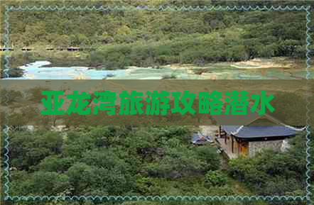 亚龙湾旅游攻略潜水