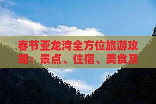 春节亚龙湾全方位旅游攻略：景点、住宿、美食及活动指南