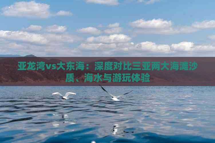 亚龙湾vs大东海：深度对比三亚两大海滩沙质、海水与游玩体验