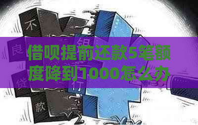 借呗提前还款5笔额度降到1000怎么办