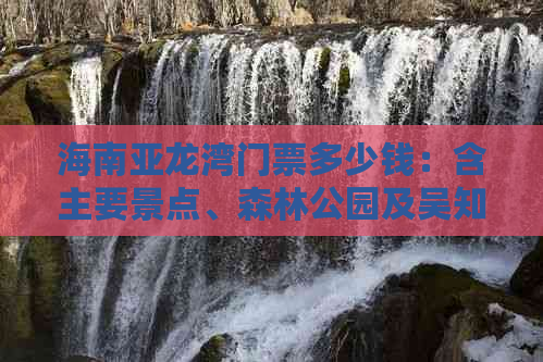 海南亚龙湾门票多少钱：含主要景点、森林公园及吴知州岛票价一览