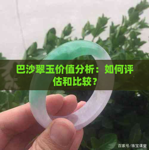 巴沙翠玉价值分析：如何评估和比较？