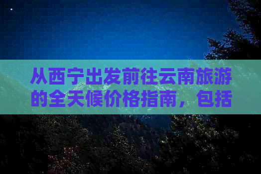 从西宁出发前往云南旅游的全天候价格指南，包括交通、住宿和景点门票等费用