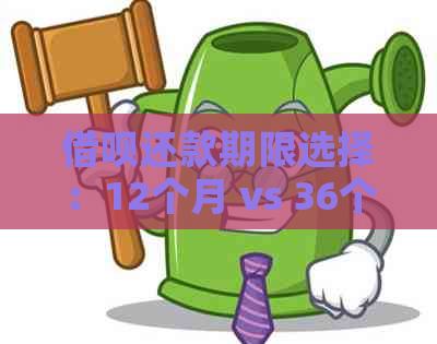 借呗还款期限选择：12个月 vs 36个月，哪种更适合您？