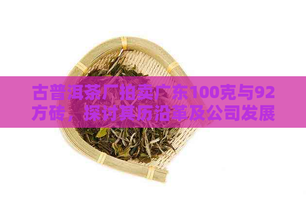 古普洱茶厂拍卖广东100克与92方砖，探讨其历沿革及公司发展