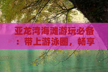 亚龙湾海滩游玩必备：带上游泳圈，畅享无忧海上乐趣