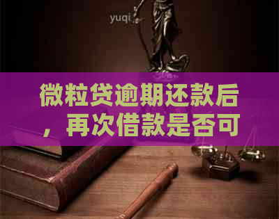 微粒贷逾期还款后，再次借款是否可行？