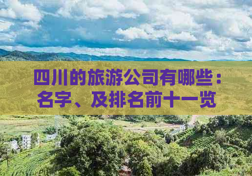 四川的旅游公司有哪些：名字、及排名前十一览