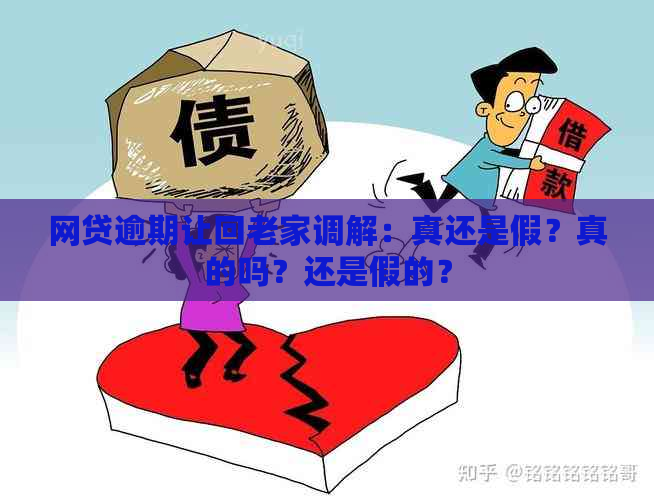 网贷逾期让回老家调解：真还是假？真的吗？还是假的？