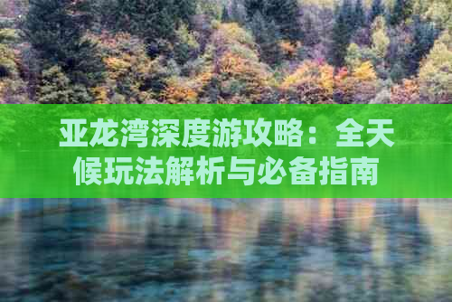 亚龙湾深度游攻略：全天候玩法解析与必备指南