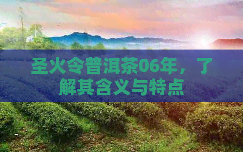 圣火令普洱茶06年，了解其含义与特点