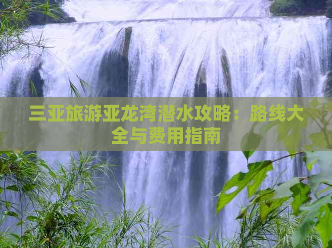 三亚旅游亚龙湾潜水攻略：路线大全与费用指南