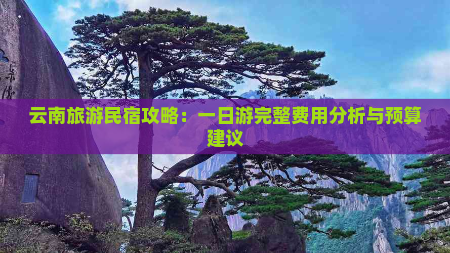 云南旅游民宿攻略：一日游完整费用分析与预算建议