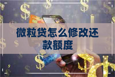 微粒贷怎么修改还款额度