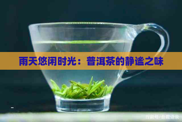 雨天悠闲时光：普洱茶的静谧之味