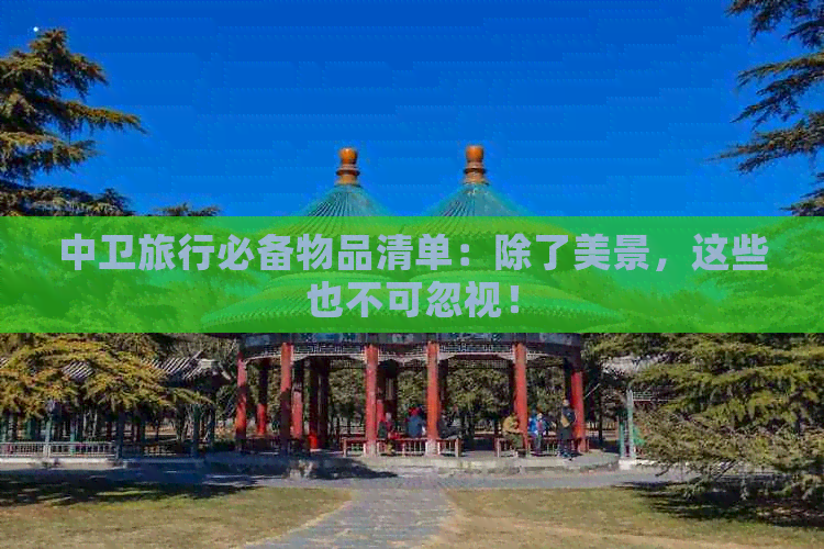 中卫旅行必备物品清单：除了美景，这些也不可忽视！