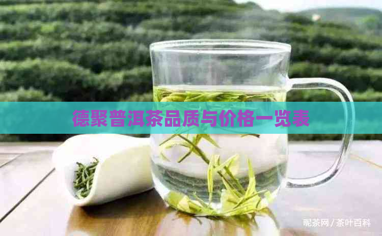 德聚普洱茶品质与价格一览表