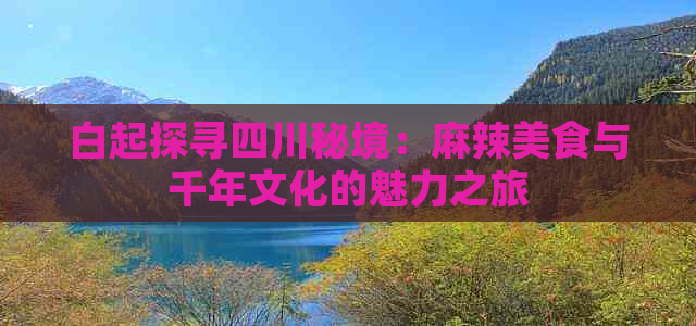 白起探寻四川秘境：麻辣美食与千年文化的魅力之旅