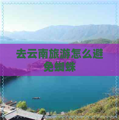 去云南旅游怎么避免蜘蛛