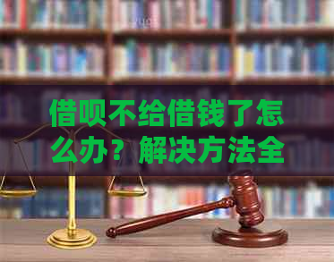 借呗不给借钱了怎么办？解决方法全解析！