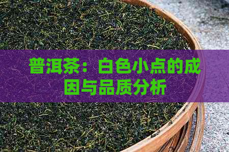 普洱茶：白色小点的成因与品质分析