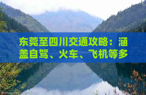 东莞至四川交通攻略：涵盖自驾、火车、飞机等多种出行方式详述